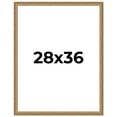 thumbnail image 1 of 28x36 Frame Gold Solid Wood Picture Frame Width 1.25 Inches | Interior Frame Depth 0.375 Inches |, 1 of 8