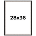 thumbnail image 1 of 28x36 Frame Silver Real Wood Picture Frame Width 1.25 Inches | Interior Frame Depth 0.75 Inches |, 1 of 8