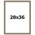 thumbnail image 1 of 28x36 Frame Silver Real Wood Picture Frame Width 1.75 Inches | Interior Frame Depth 0.5 Inches |, 1 of 8