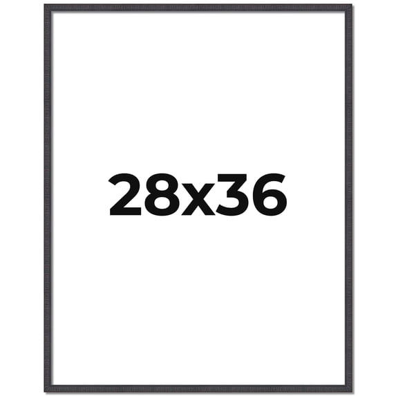 28x36 Rustic Brown Real Wood Picture Frame Width 0.75 inches | Interior Frame Depth 0.5 inches |