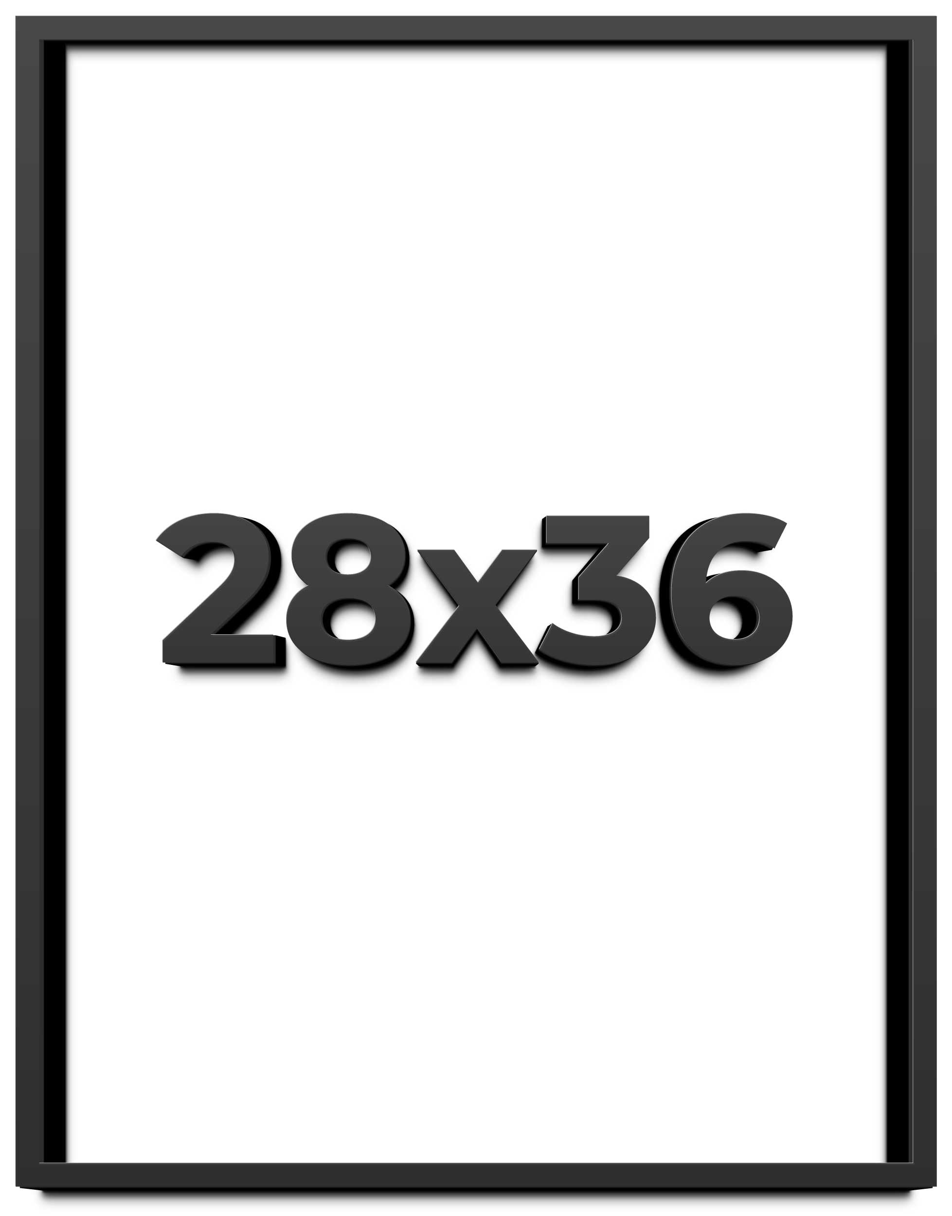 28x36 Shadow Box Frame Black | 1 inches Deep Real Wood Contemporary ...
