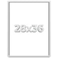 thumbnail image 1 of 28x36 Shadow Box Frame White | 1 Inches Deep Real Wood Contemporary Shadowbox Display Frame | UV, 1 of 6