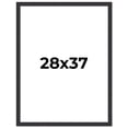 thumbnail image 1 of 28x37 Frame Black Real Wood Picture Frame Width 1.25 Inches | Interior Frame Depth 0.5 Inches |, 1 of 8