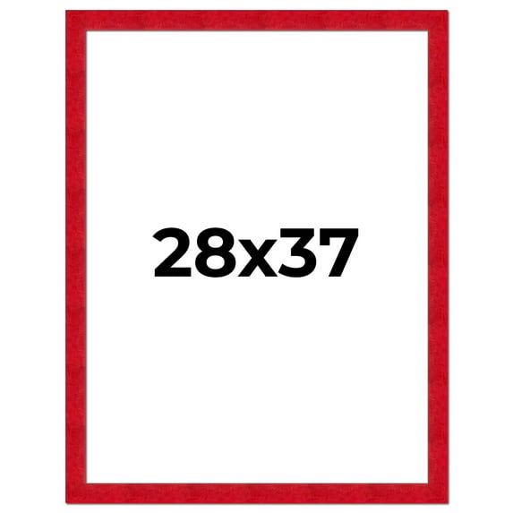 28x37 Frame Red Burl Solid Wood Picture Frame Width 1.75 Inches | Interior Frame Depth 0.5 Inches |