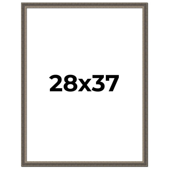 28x37 Frame Silver Real Wood Picture Frame Width 1.25 Inches | Interior Frame Depth 0.5 Inches |