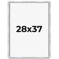 thumbnail image 1 of 28x37 Frame Silver Whitewashed Wood Grain Solid Wood Shadow Box | 0.75 Inch Moulding Width | 0.75, 1 of 8