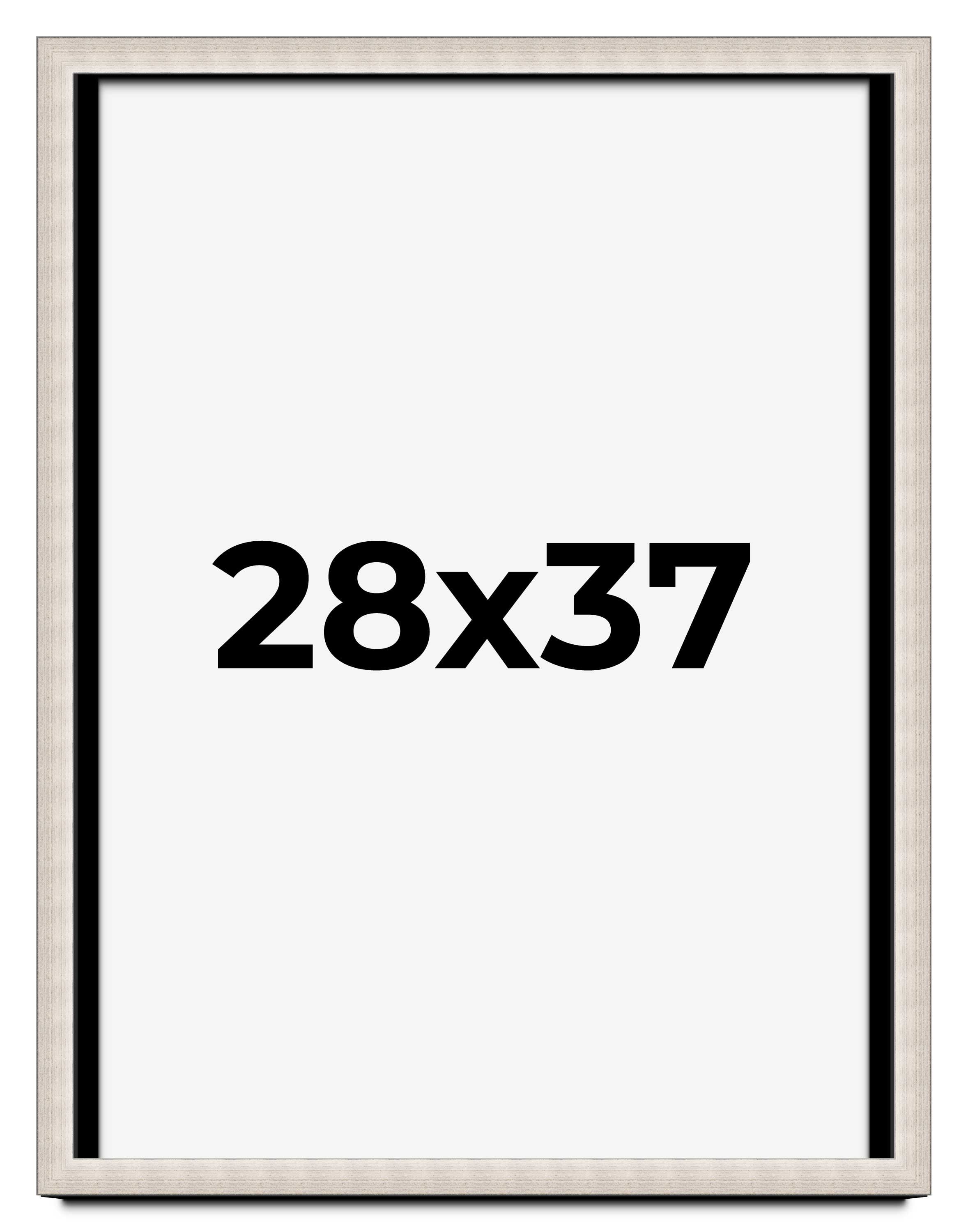 28x37 Shadow Box Brushed Silver | 1.5 Inch Deep | 1.25 Inch Moulding ...