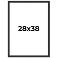 thumbnail image 1 of 28x38 Frame Black Real Wood Picture Frame Width 1.25 Inches | Interior Frame Depth 0.5 Inches |, 1 of 8