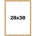 thumbnail image 1 of 28x38 Frame Gold Bamboo Solid Wood Picture Frame | 1 Inch Moulding Width | Interior Frame Depth, 1 of 8