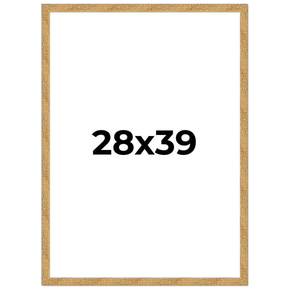 28x39 Frame Beige Real Wood Picture Frame Width 1.25 inches | Interior Frame Depth 0.5 inches |