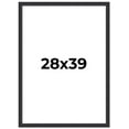thumbnail image 1 of 28x39 Frame Black Real Wood Picture Frame Width 1.25 Inches | Interior Frame Depth 0.5 Inches |, 1 of 8