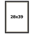 thumbnail image 1 of 28x39 Frame Black Real Wood Picture Frame Width 2.25 Inches | Interior Frame Depth 0.5 Inches |, 1 of 8
