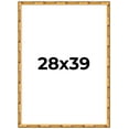 thumbnail image 1 of 28x39 Frame Gold Bamboo Solid Wood Picture Frame | 1 Inch Moulding Width | Interior Frame Depth, 1 of 8