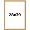 thumbnail image 1 of 28x39 Frame Gold Rustic Solid Wood Picture Frame | 1.25 Inch Wide Moulding | Rustique Gold, 1 of 8