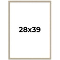 thumbnail image 1 of 28x39 Frame Grey Solid Wood Picture Frame Width 1 Inches | Interior Frame Depth 0.5 Inches |, 1 of 8