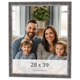 thumbnail image 1 of 28x39 Frame Silver Grey Distressed Solid Wood Picture Frame | 0.75 Inch Moulding Width | Interior, 1 of 8