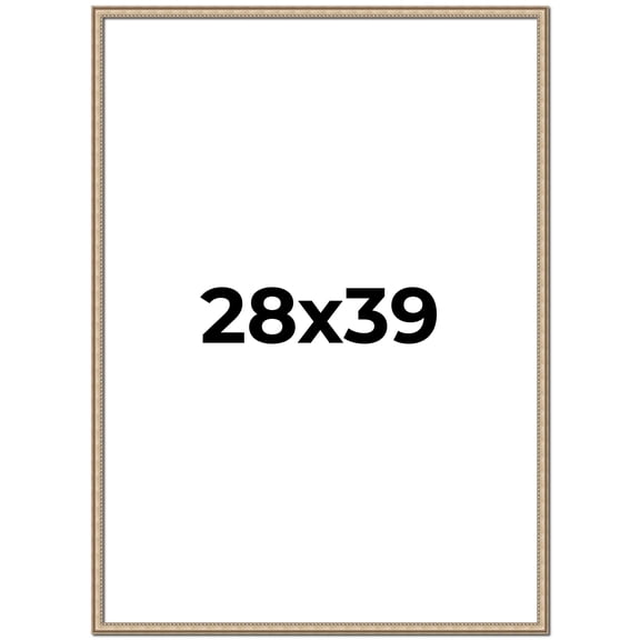 28x39 Frame Silver Real Wood Picture Frame Width 0.75 Inches | Interior Frame Depth 0.5 Inches |