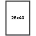 thumbnail image 1 of 28x40 Frame Black Real Wood Picture Frame Width 1.25 Inches | Interior Frame Depth 0.5 Inches |, 1 of 8