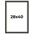 thumbnail image 1 of 28x40 Frame Black Real Wood Picture Frame Width 2.25 Inches | Interior Frame Depth 0.5 Inches |, 1 of 8