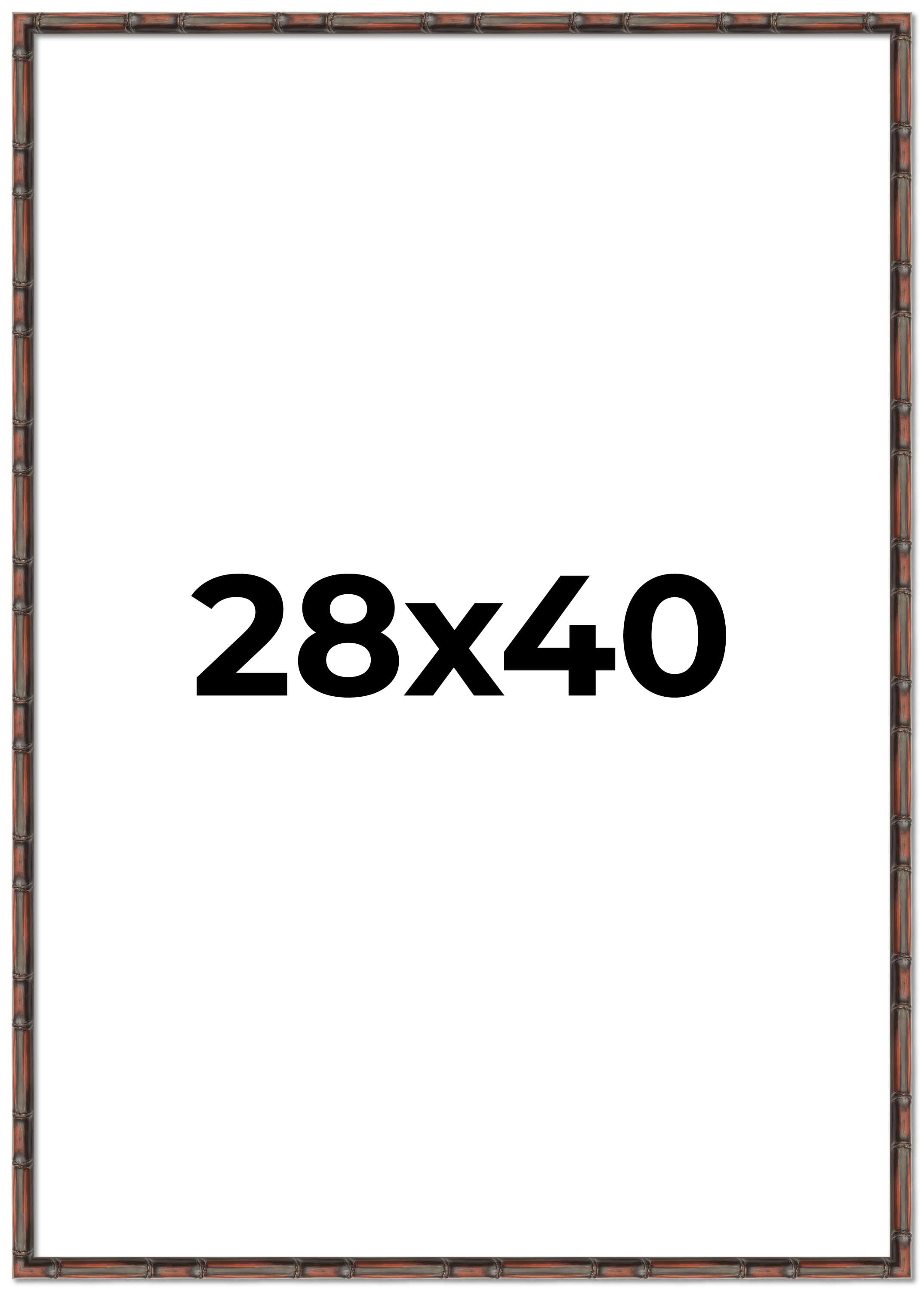 28x40 Frame Brown Bamboo with Dark Coffee/Walnut Finish | Solid Wood ...