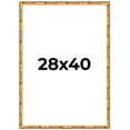 thumbnail image 1 of 28x40 Frame Gold Bamboo Solid Wood Picture Frame | 1 Inch Moulding Width | Interior Frame Depth, 1 of 8