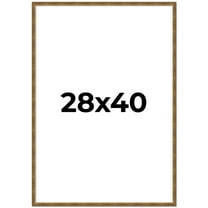 28x40 Frame Gold Kingsley Distressed Solid Wood Picture Frame Width 0.75 Inches | Interior Frame