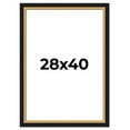 thumbnail image 1 of 28x40 Frame Gold Real Wood Picture Frame Width 2.25 Inches | Interior Frame Depth 0.5 Inches |, 1 of 8