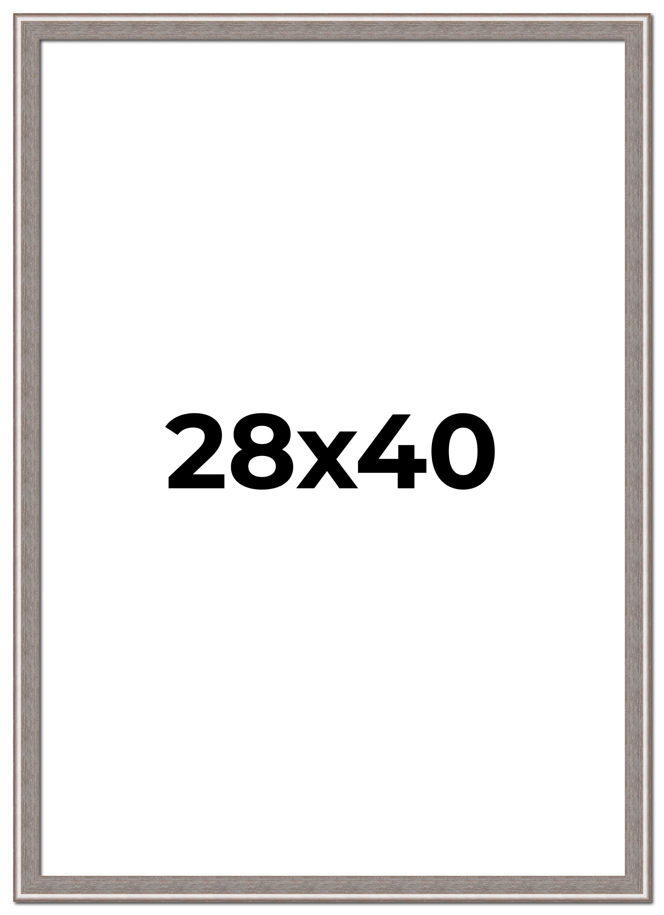 28x40 Frame Grey Real Wood Picture Frame Width 1.25 inches | Interior ...