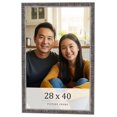 thumbnail image 1 of 28x40 Frame Silver Grey Distressed Solid Wood Picture Frame | 0.75 Inch Moulding Width | Interior, 1 of 8