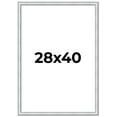thumbnail image 1 of 28x40 Frame Sterling Silver Solid Wood Picture Frame | 1.25 Inch Moulding Width | 0.75 Inch, 1 of 8