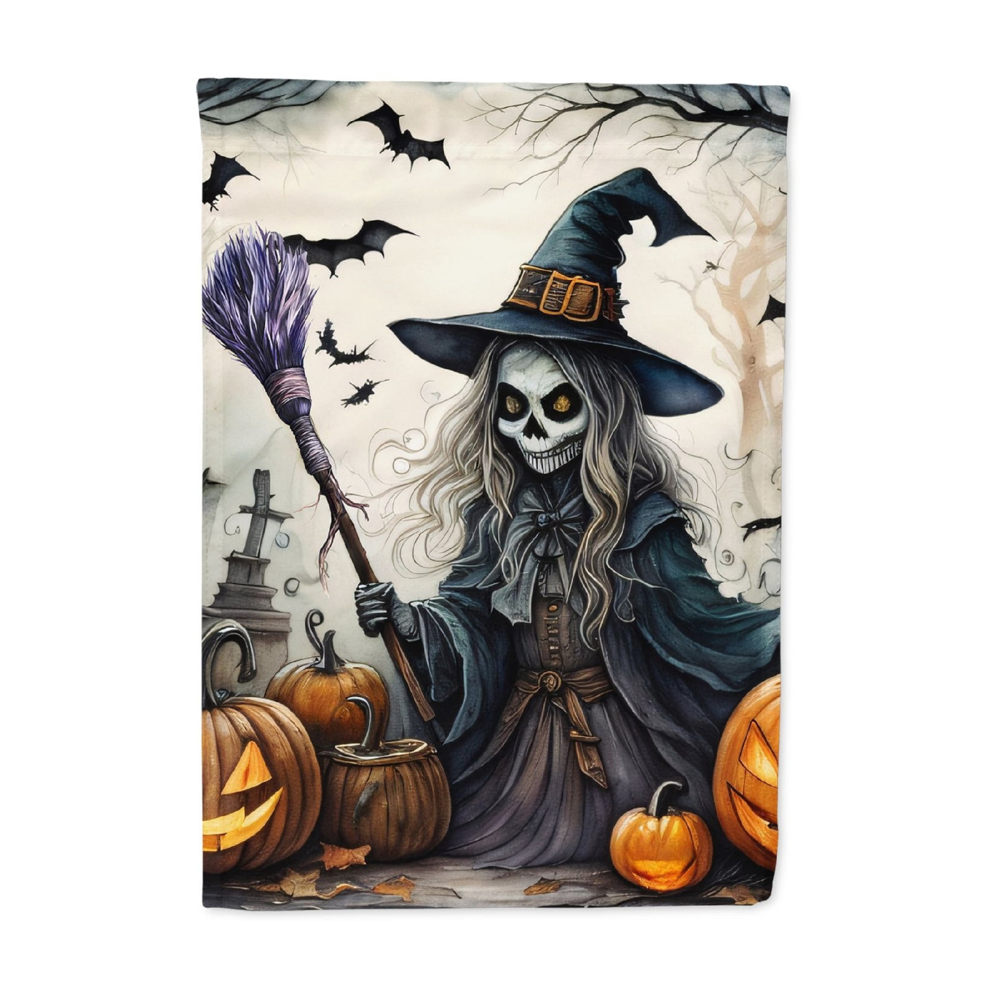 28x40 Inch Double-Sided Halloween Decorative Pole Flag for Outdoor Home Display