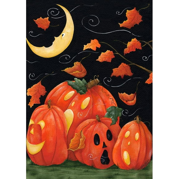 28x40 Inch Double Sided House Flag Halloween Flag, Scary Night Spooky Halloween Garden Flag For Outdoor Yard Flag Decoration