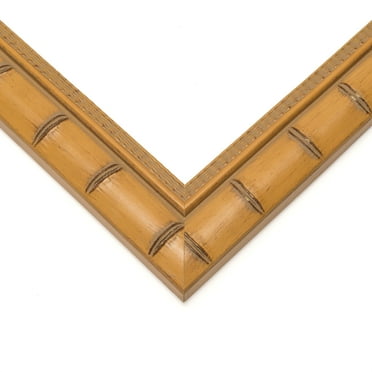 28x40 Light Brown Bamboo Real Wood Picture Frame Width 1.5 inches | Interior Frame Depth 0.5 inches
