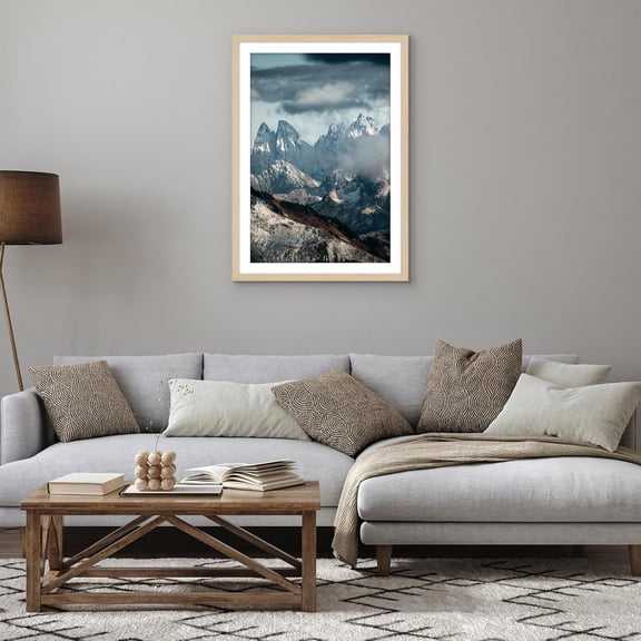 28x40 Poster Frame with Polished Plexiglass - Use as 24x36 Frame with Mat or Display 28x40 Photo Without Mat - Hudson Collection - Wide Picture Frames for Wall Display - Natural Oak