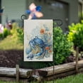 thumbnail image 1 of 28x40 inch Double-Sided Garden Flags Banners Vibrant Outdoor Decor for House Patio Outdoor Blue Crab and Shells, 1 of 6