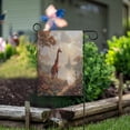 thumbnail image 1 of 28x40 inch Double-Sided Garden Flags Banners Vibrant Outdoor Decor for House Patio Outdoor Oil Painting Of Giraffe, 1 of 6