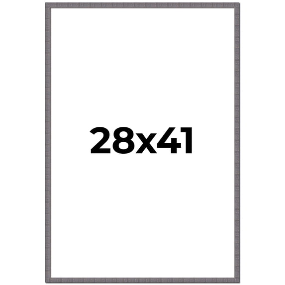 28x41 Frame Blue Kingsley Pewter Solid Wood Picture Frame Width 0.75 Inches |Interior Depth 0.5