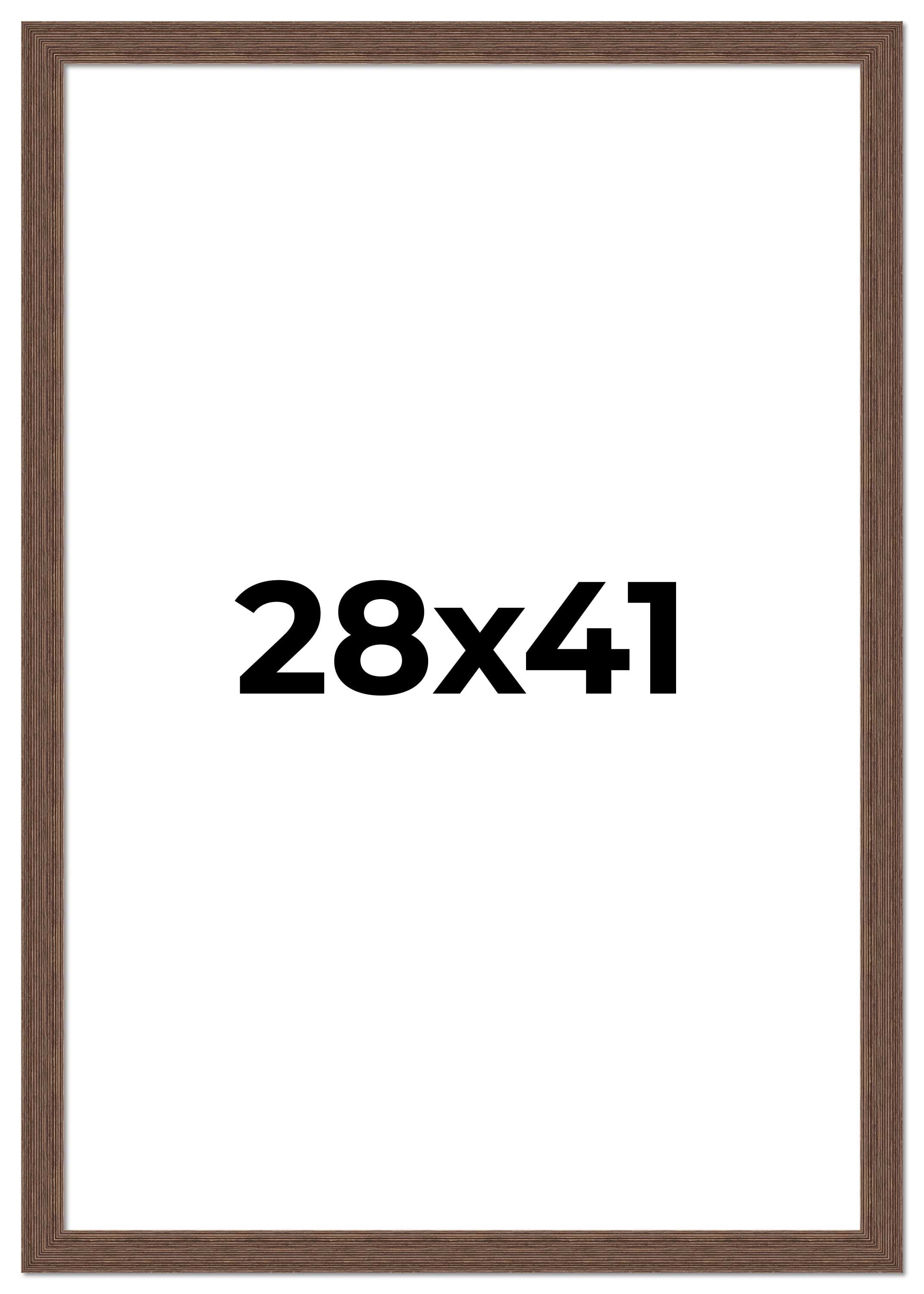 28x41 Frame Brown Farmhouse Solid Wood Picture Frame Width 1.5 Inches ...
