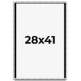 thumbnail image 1 of 28x41 Frame Brushed Silver Solid Wood Picture Frame | 0.75 Inch Moulding Width | Rabbet Depth 0.75, 1 of 5