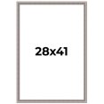 thumbnail image 1 of 28x41 Frame Grey Real Wood Picture Frame Width 1.25 inches | Interior Frame Depth 0.5 inches | Hans, 1 of 8
