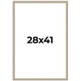 thumbnail image 1 of 28x41 Frame Grey Solid Wood Picture Frame Width 1 Inches | Interior Frame Depth 0.5 Inches |, 1 of 8