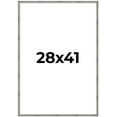 thumbnail image 1 of 28x41 Frame Silver Grey Distressed Solid Wood Picture Frame | 0.75 Inch Moulding Width | Interior, 1 of 8