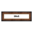 thumbnail image 1 of 28x5 Frame Brown Walnut Gold Ornate Trim Solid Wood Plein Air Picture Frame | 3 Inch Moulding Width, 1 of 8