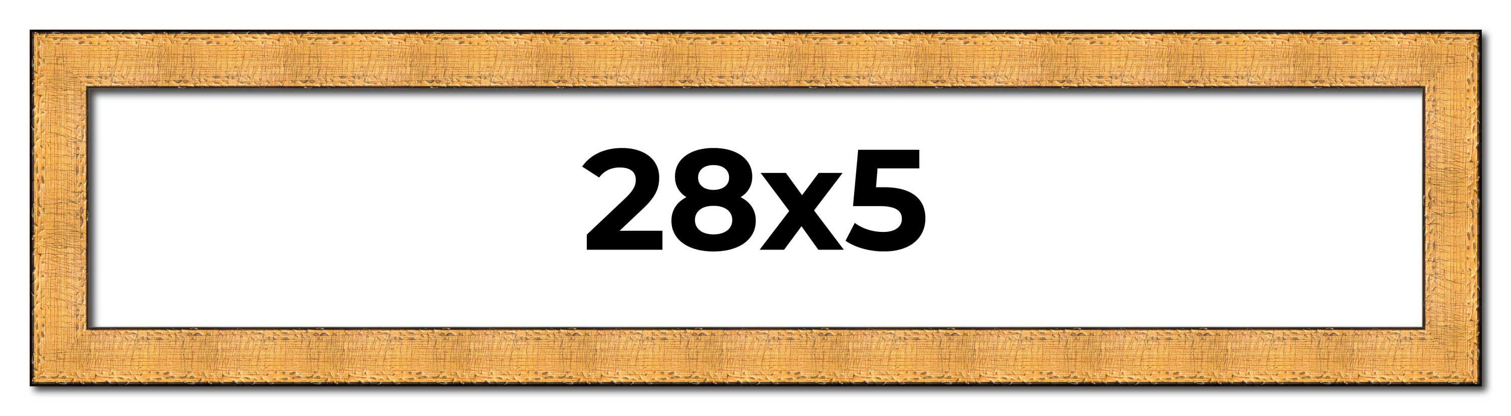 28x5 Frame Gold Rustic Solid Wood Picture Frame | 1.25 Inch Wide ...