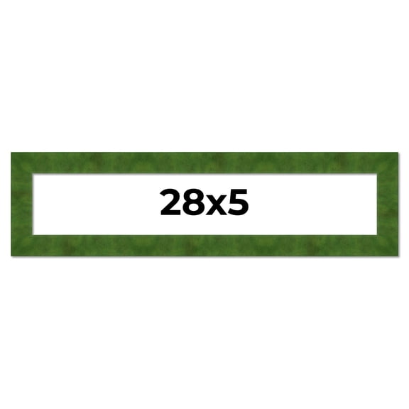 28x5 Frame Green Burl Solid Wood Picture Frame | 1.75 Inches Moulding Width | Interior Frame Depth