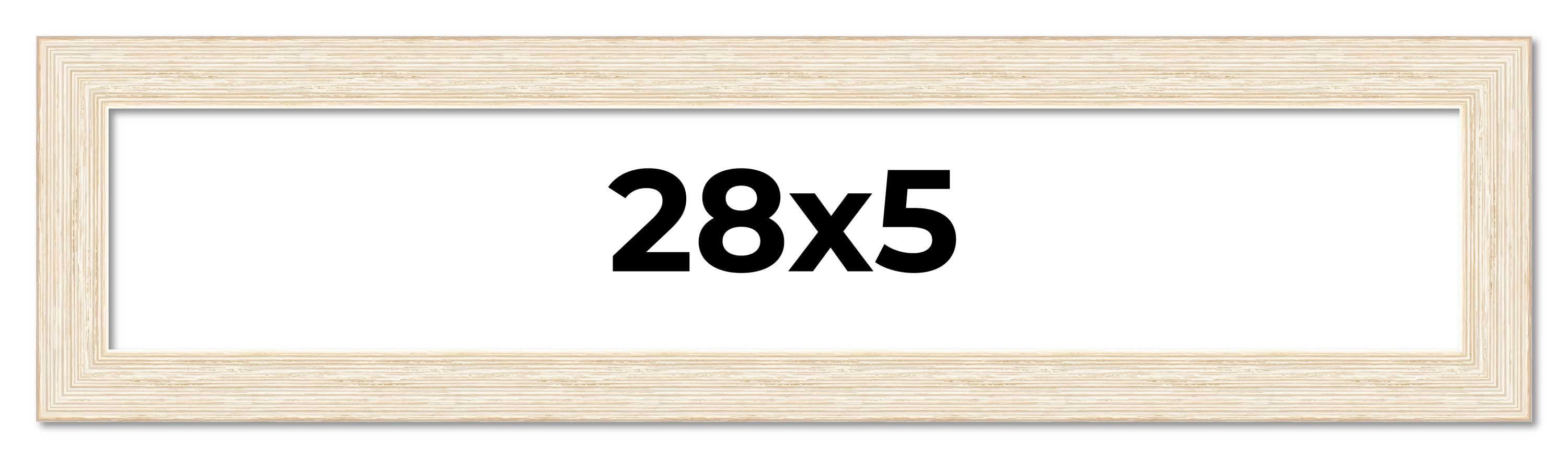 28x5 Frame White Real Wood Picture Frame Width 1.5 inches | Interior ...