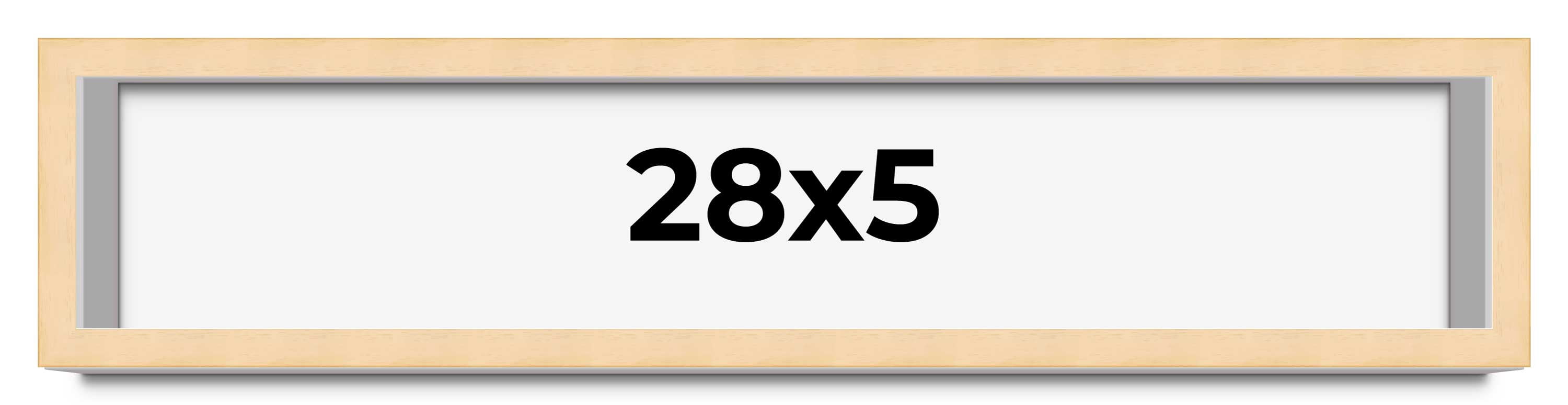 28x5 IN Shadow Box Frame Brown | 0.875 Inches Deep Real Wood ...