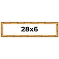 thumbnail image 1 of 28x6 Frame Gold Bamboo Picture Frame - Complete Modern Photo Frame Includes UV Acrylic Shatter, 1 of 8