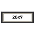 thumbnail image 1 of 28x7 Frame Black Real Wood Picture Frame Width 2.25 Inches | Interior Frame Depth 0.5 Inches |, 1 of 8