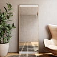 thumbnail image 1 of 28x70 Lina Modern Floor Mirror, Gold with Marble, 1 of 6